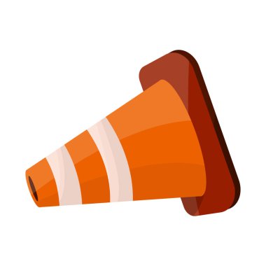 Yol ve koni logosunun vektör çizimi. Ağ için yol ve yalan ambar sembolü grafiği.