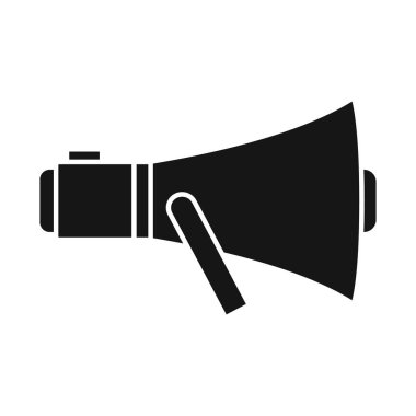 Megafon ve uyarı sembolünün vektör tasarımı. Megafon grafiği ve web için stok sembolü.