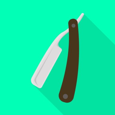 Bıçak ve traş ikonu izole edilmiş nesne. Bıçağın grafiği ve traş vektörü çizimi.