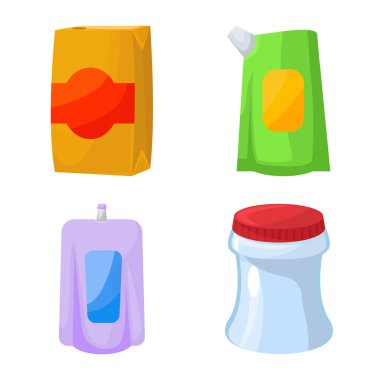 Ayrı bir içki ve içecek işareti. Stok için içecek seti ve yeni vektör simgesi.