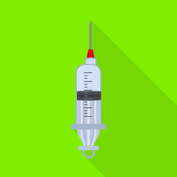 Vektorové znázornění injekční stříkačky a symbolu jehly. Grafické znázornění injekční stříkačky a vakuového vektoru antibiotik. — Stockový vektor