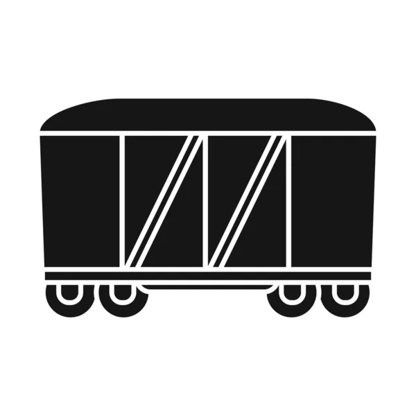 Vektorové znázornění vozu a nákladní značky. Web prvek vozu a boxcar stock vektorové ilustrace. — Stockový vektor