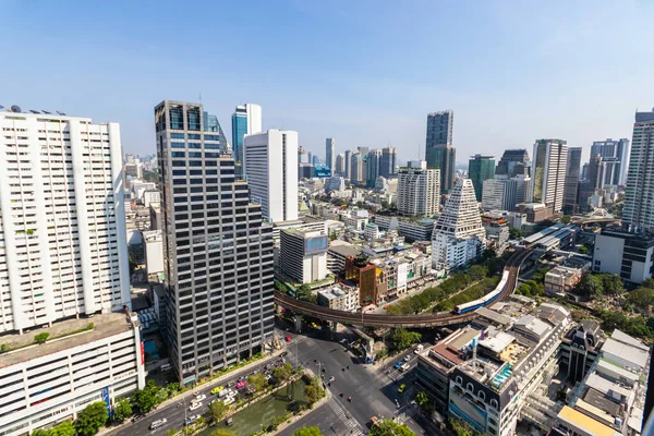 Bird\'s-eye view of many buildings in Bangkok