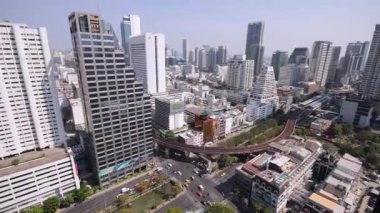 Bangkok 'taki birçok binanın kuş bakışı görüntüsü