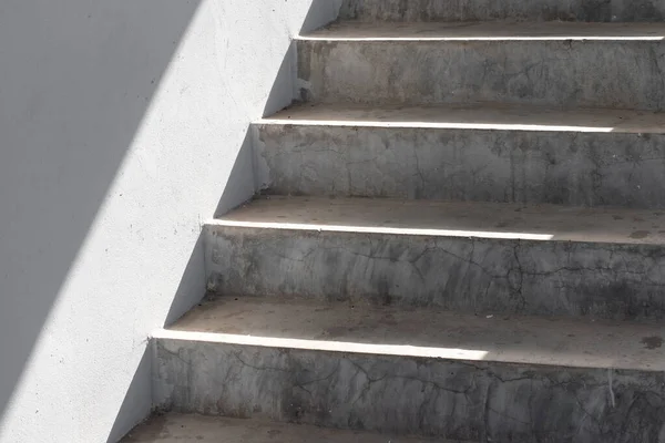 Крупним Планом Цементні Сходи Сонячне Світло Сходи — стокове фото