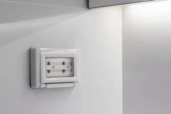 Electric Power Socket Waterproof Cover Bathroom — Stock Photo, Image