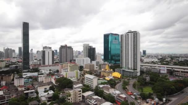泰国曼谷公路和住宅的空中景观 — 图库视频影像