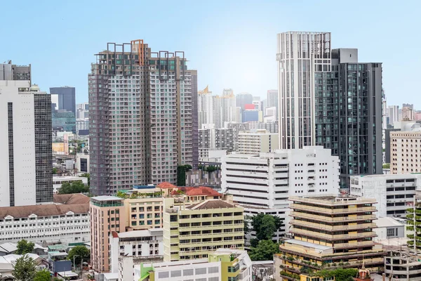 Flygfoto Över Hög Bostad Bangkok Thailand — Stockfoto