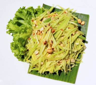 Green mango salad clipart