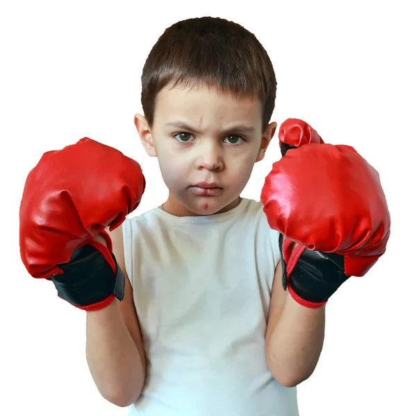 Petit garçon boxeur Photo De Stock