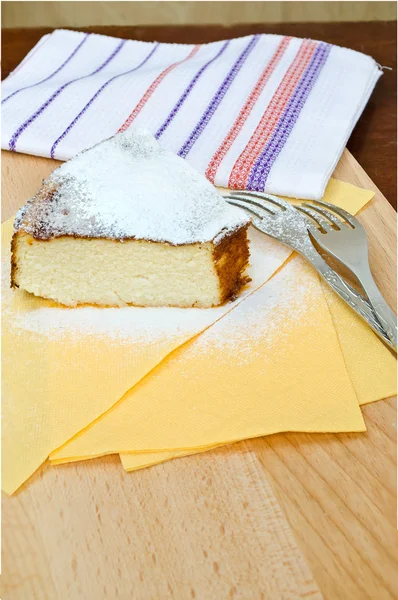 Baked pudding from cottage cheese. — Stock Photo, Image