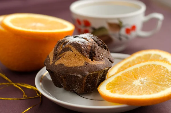 Pastel de chocolate y naranja — Foto de Stock