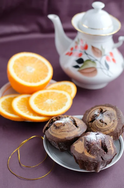Pastel de chocolate y naranja — Foto de Stock