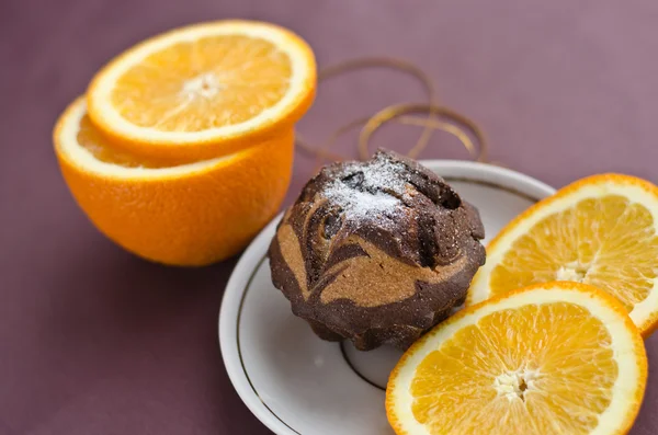 Gâteau au chocolat et orange — Photo