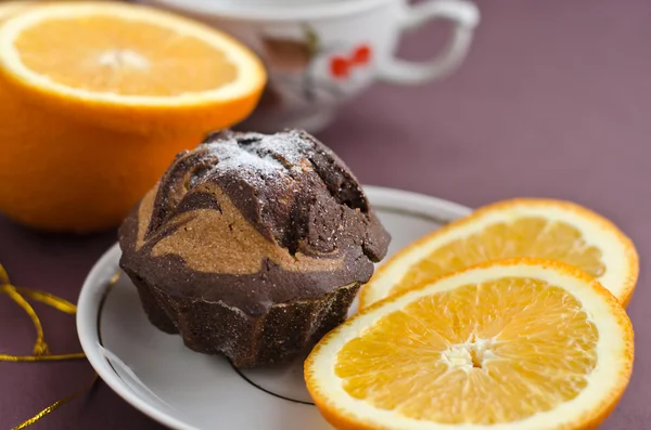 Pastel de chocolate y naranja — Foto de Stock