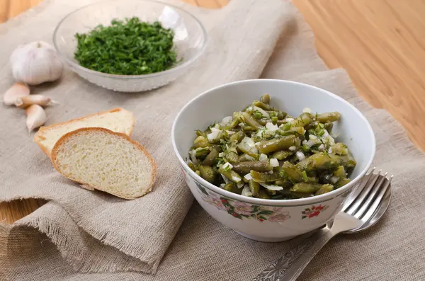 Marinated green beans — Stock Photo, Image