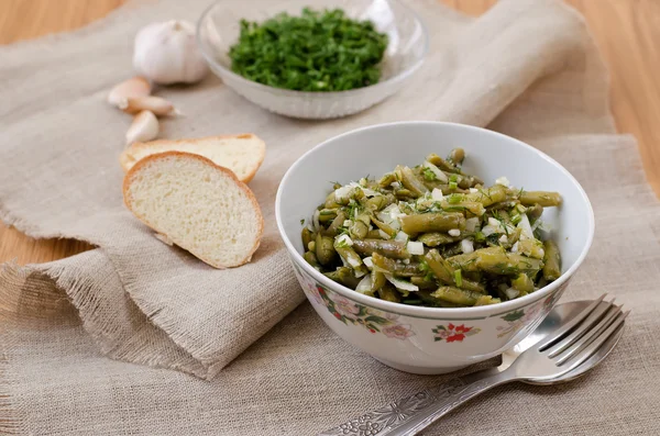 Marinated green beans — Stock Photo, Image
