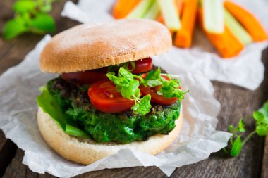 Vejetaryen burger, sebze lokanta