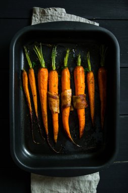 Pastırma ile pişmiş havuç