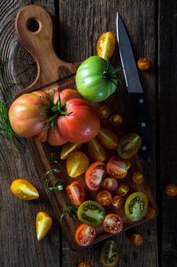 Farklı çeşitleri, taze domates