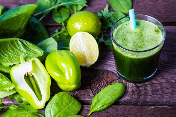 Batido de verduras verdes — Foto de Stock