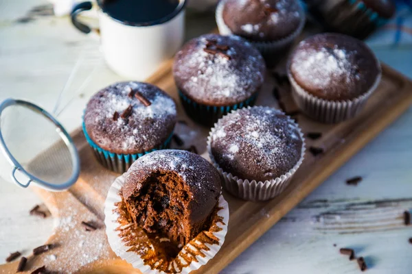 Čokoládové muffiny — Stock fotografie