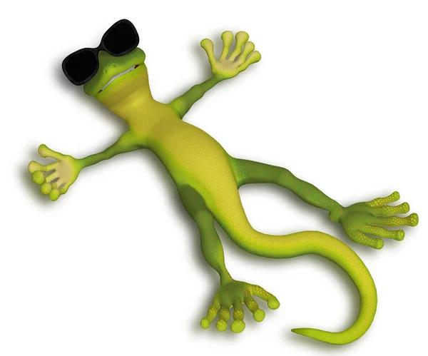 Gecko güneşte rahatlatıcı — Stok fotoğraf