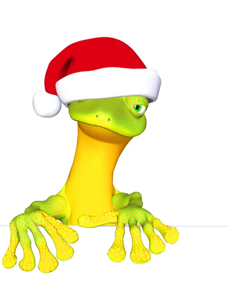 Gecko o Papai Noel — Fotografia de Stock