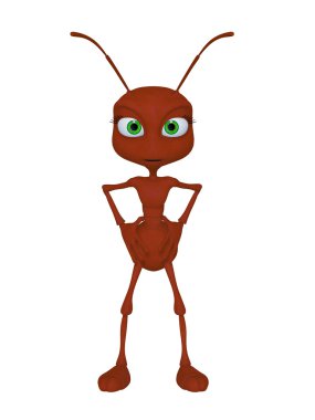 karikatür karınca 3d