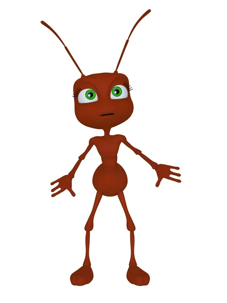 Karikatür karınca 3d — Stok fotoğraf