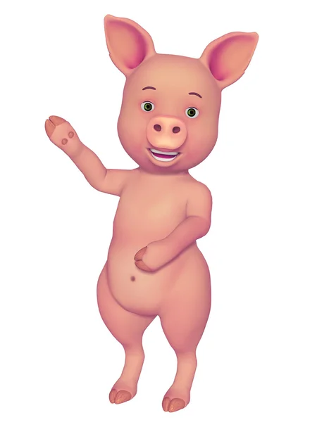 3d мультфильм свинья — стоковое фото