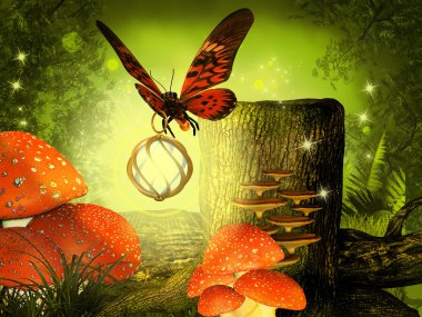 Kelebek ışık getiren 