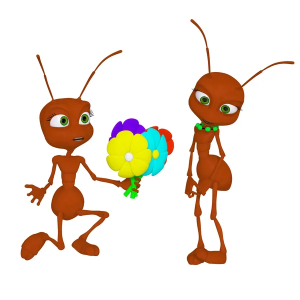 在爱中的蚂蚁 — 图库照片