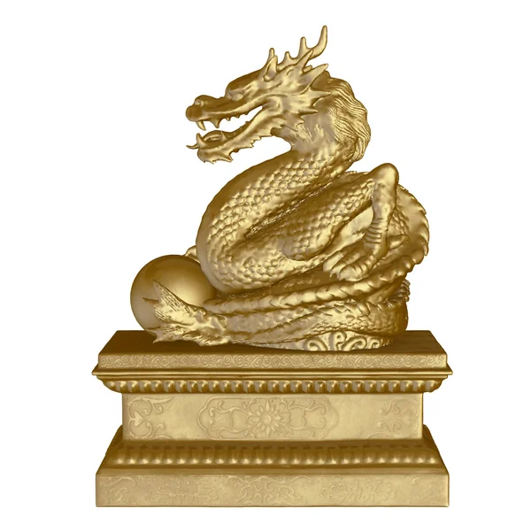 Statua del drago d'oro — Foto Stock