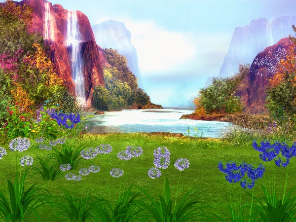 Fantasie dromerige landschap — Stockfoto