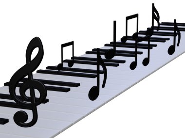 soyut piyano klavye 3d