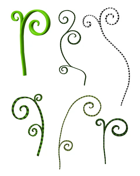 Blommig virvlar 3d — Stockfoto