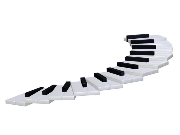 Abstrakte Klaviertreppe 3d — Stockfoto