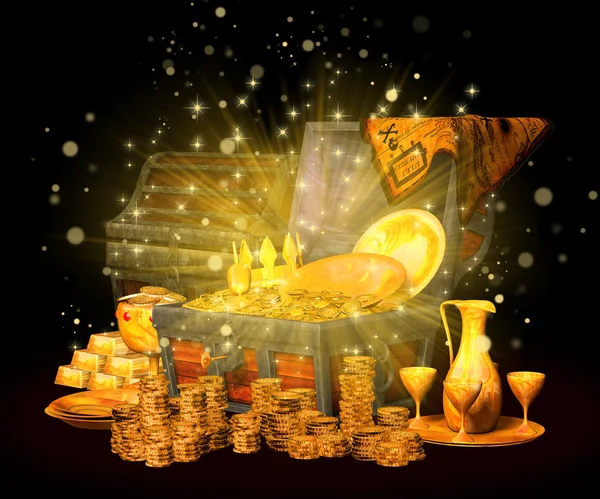 bir hazine sandığı 3D çizimi