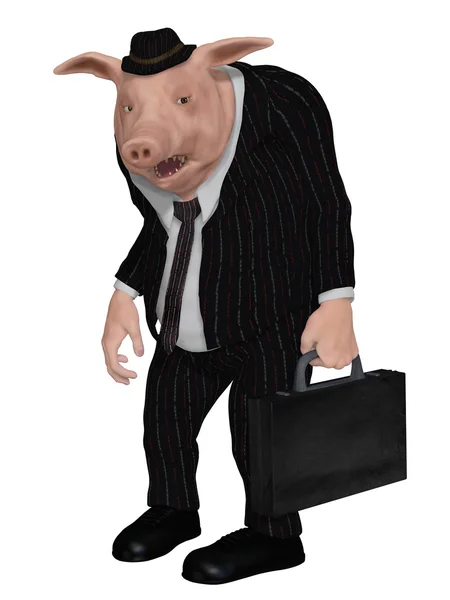 Porco uomo d'affari — Foto Stock