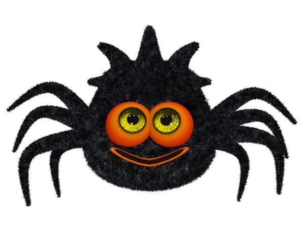 Roztomilý kreslený 3d pavouk — Stock fotografie