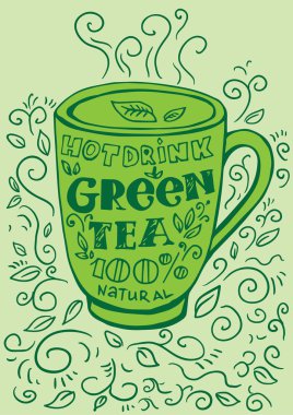 Yeşil çay kroki yazı