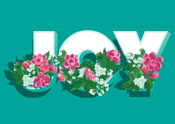 Joie florale Graphisme — Image vectorielle