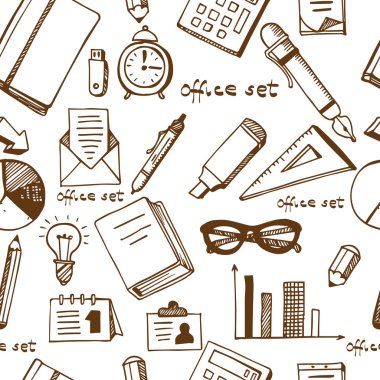 ofis malzemeleri ve equriment seti