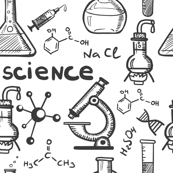 Chemie a věd koncepcí bezproblémové — Stockový vektor