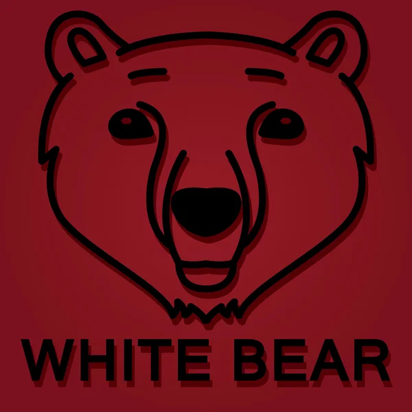 Head of polar bear logo — Stock Vector