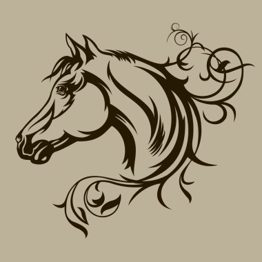 Horse head clipart