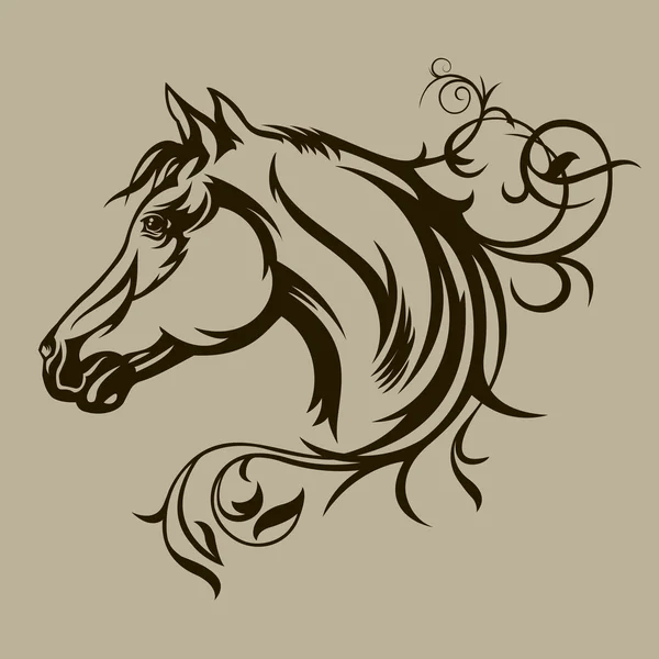 Cabeza de caballo — Vector de stock