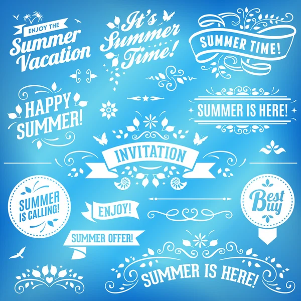 Summer Design Elements — Stock Vector