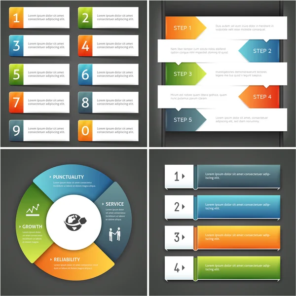 Infografische Elemente und Vorlagen — Stockvektor